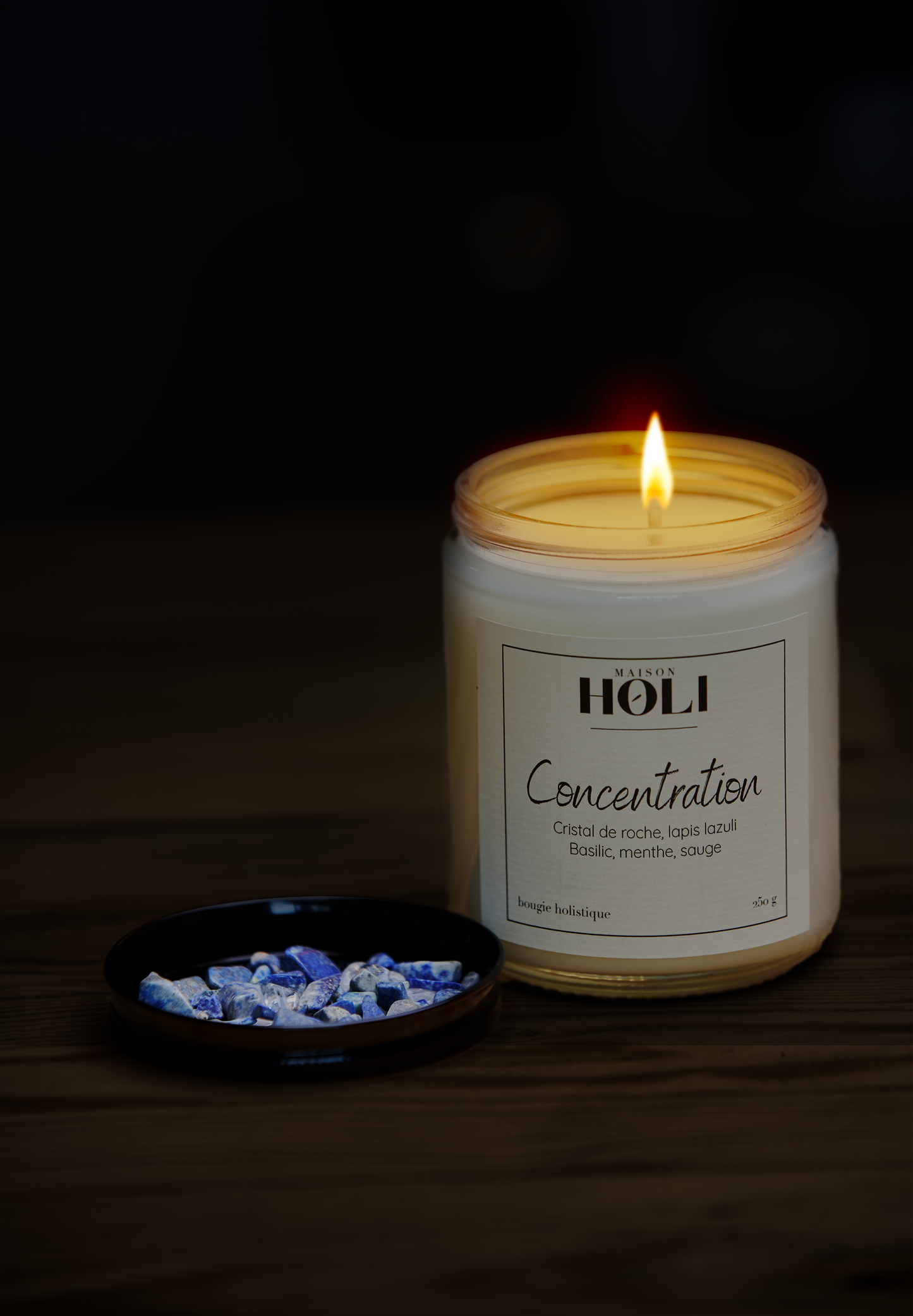 Bougie Concentration - Basilic, menthe, sauge