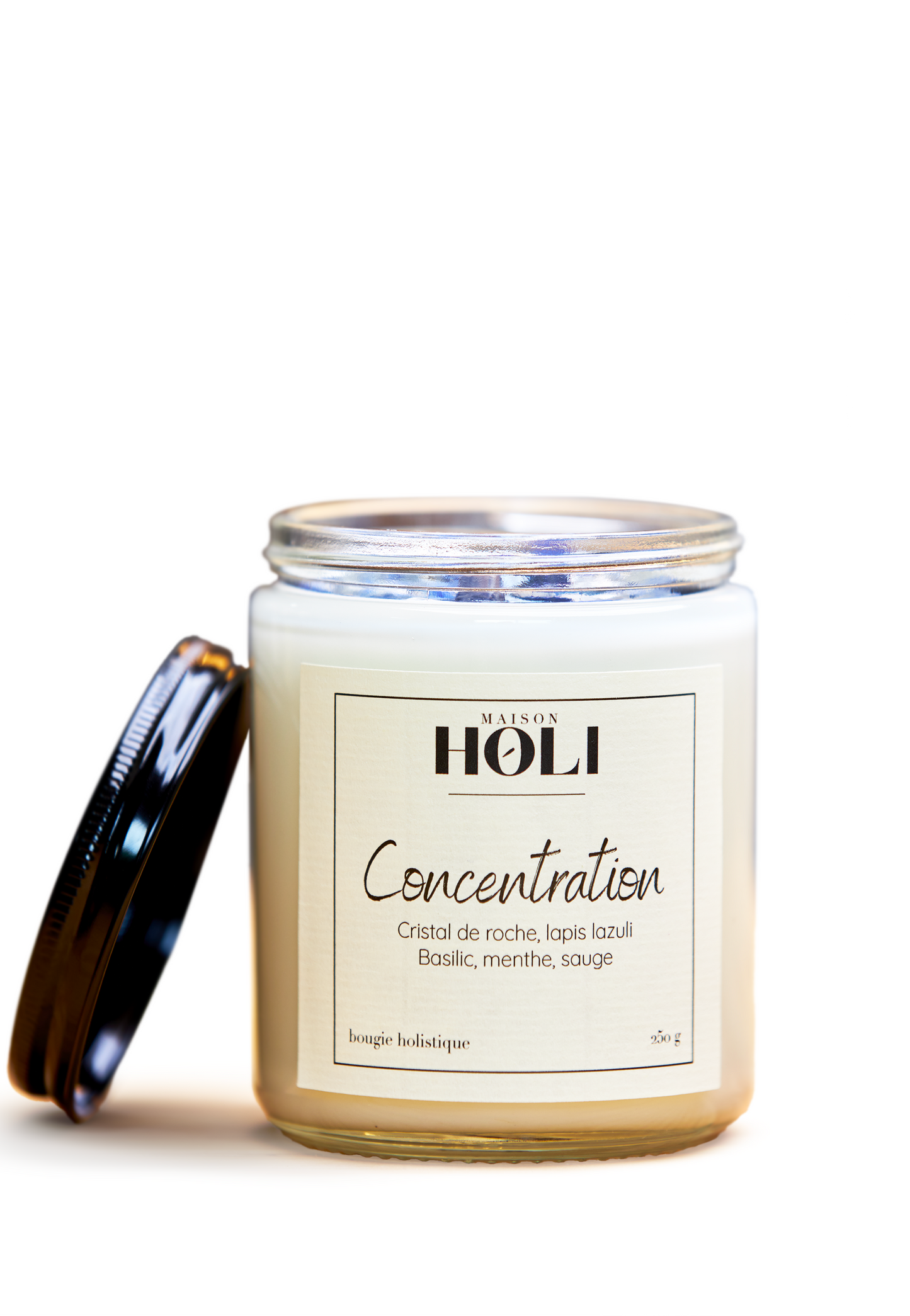Bougie Concentration - Basilic, menthe, sauge