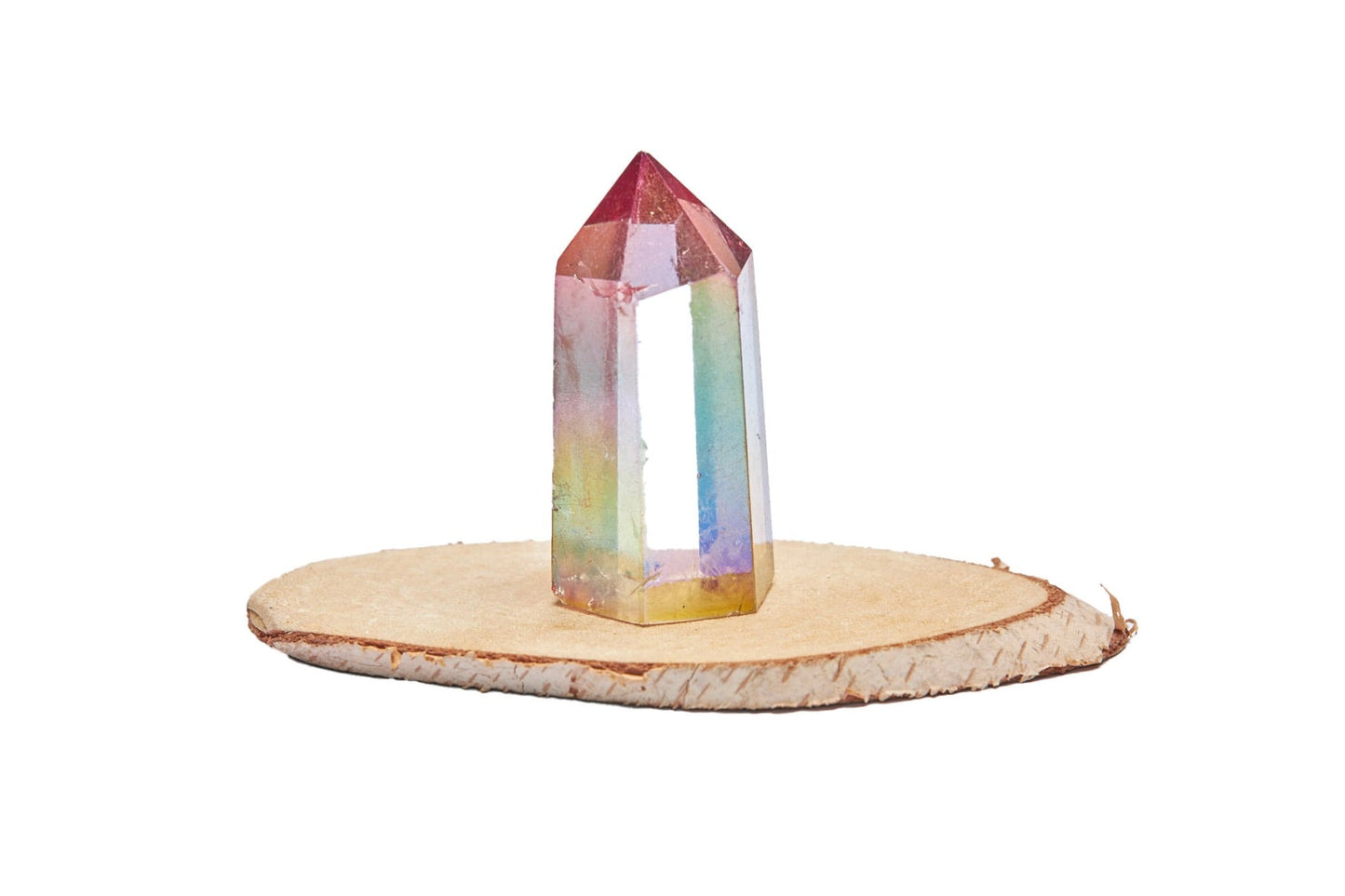 Cristal de roche Aqua aura multicolore