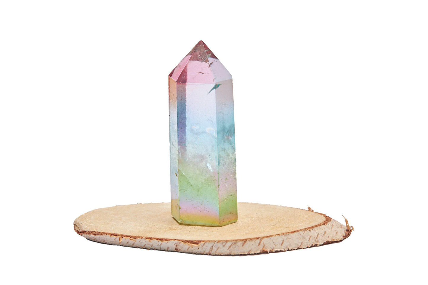 Cristal de roche Aqua aura multicolore