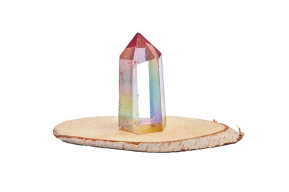 Cristal de roche Aqua aura multicolore